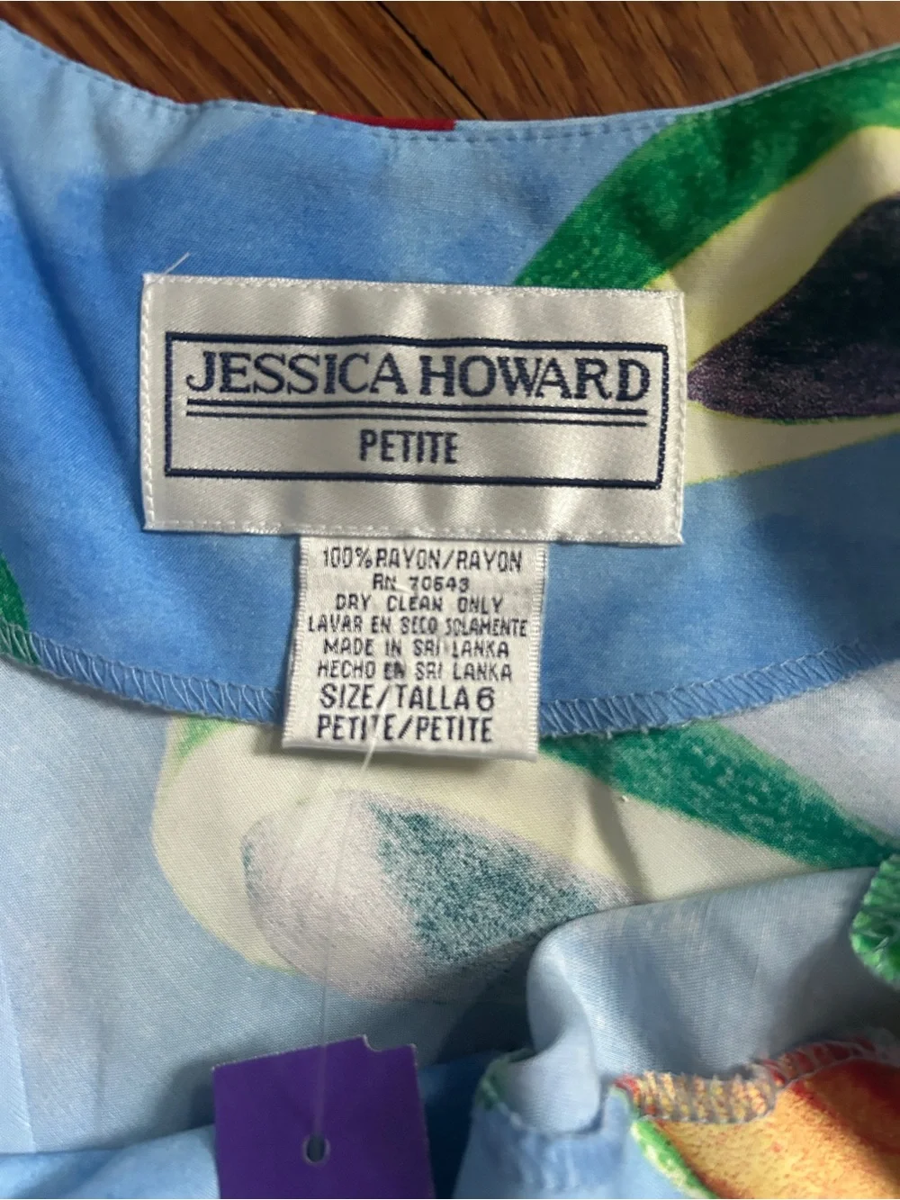 Jessica Howard Sky-Blue Fruit Print Sleeveless Maxi Dress - Picture 4 of 4